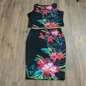 2pc skirt & crop top